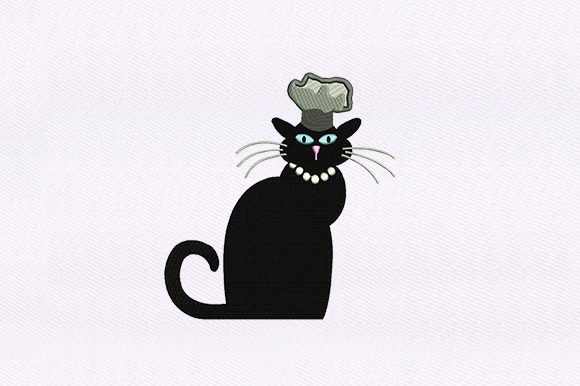 Cat Playing Chef Embroidery Review