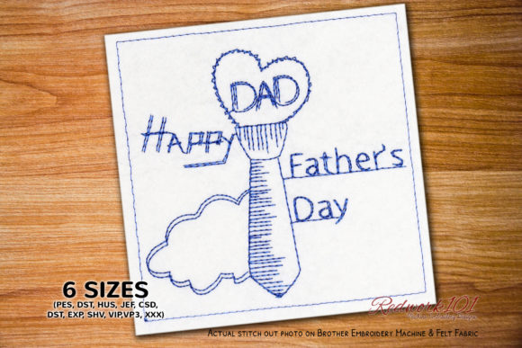 Dad Tie Bluework: A Versatile Embroidery Design for Small Business Branding