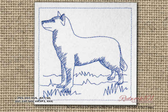 Siberian Husky Lineart for Embroidery: A Business Design Review