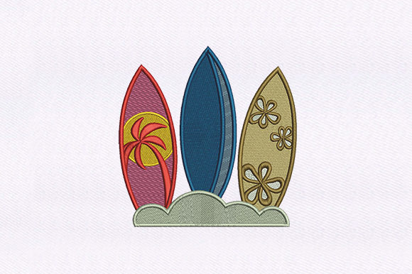 Surfing Boards Design Embroidery Review
