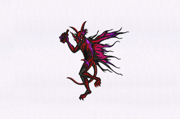Winged Red Devil Embroidery Review